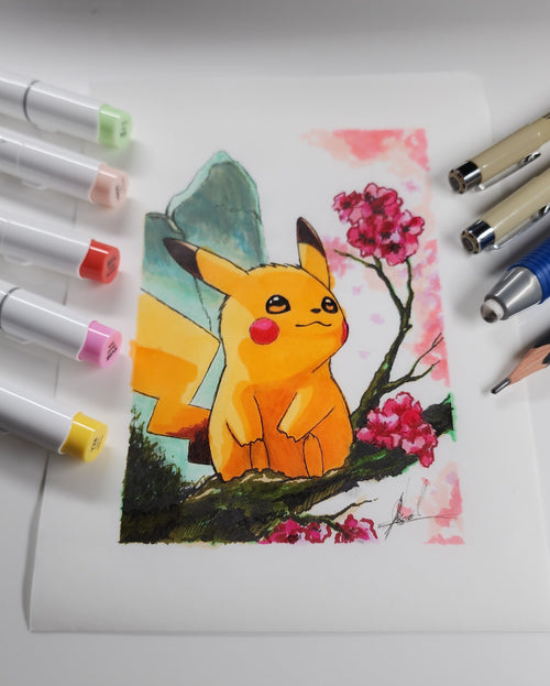 PIKACHU #25 by KAMUY ART Limited Signed 12 x 17 Art Print