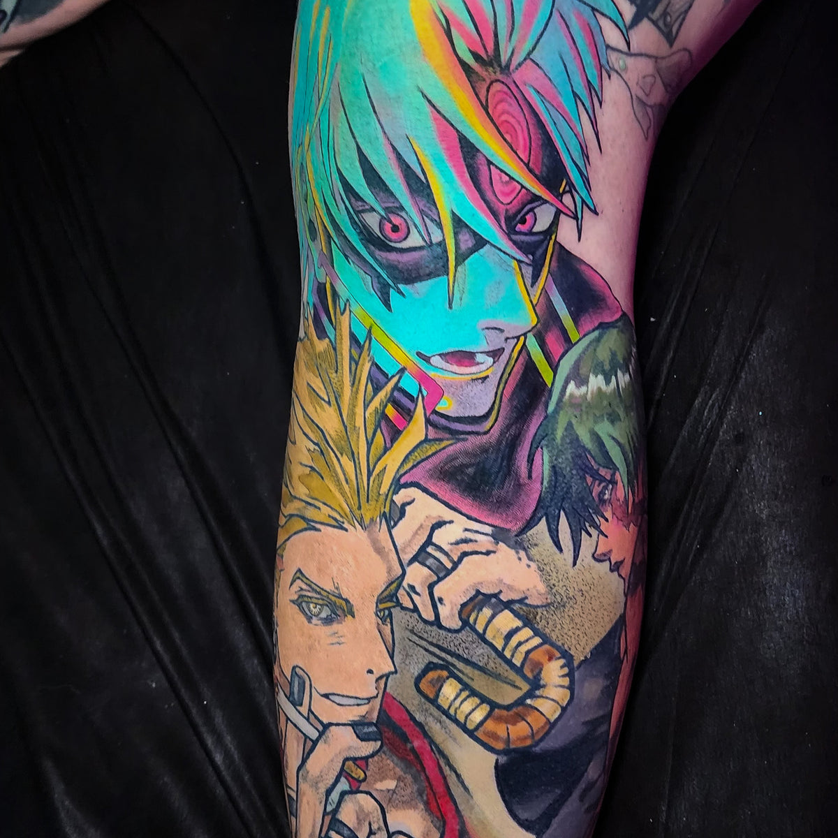 dandadan_tattoo_armando_flores_kamuyart_lasvegas_anime_tattoo_artist